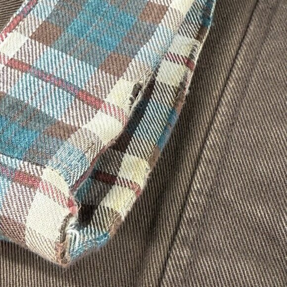 Vintage Ashton Cove Men's Barn Chore Utility Jacket Coat M Brown Plaid Lined - Picture 12 of 16